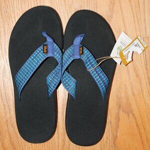 Women's Teva Voya flip flop size 8 blue black shoes sandals